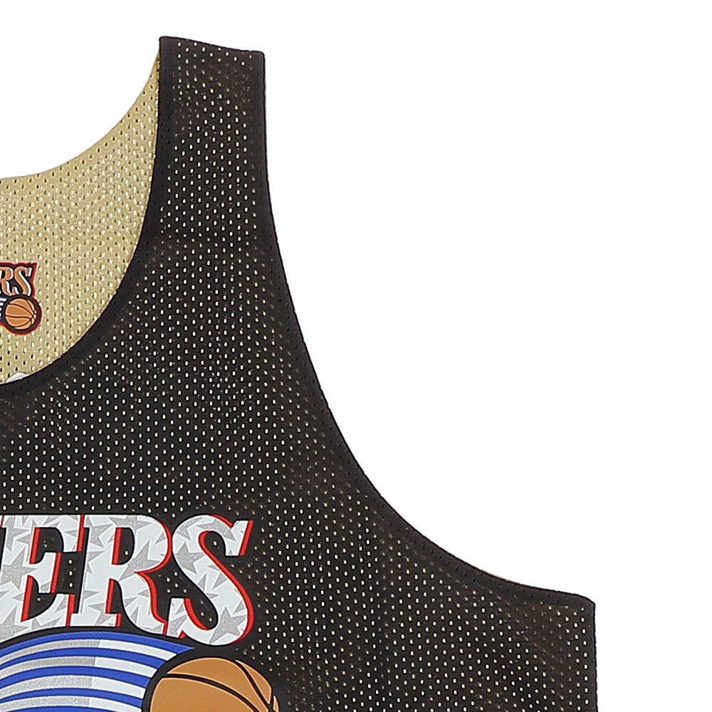 ミッチェルアンドネス（Mitchell&Ness）（メンズ）NBA 76ers アレンアイバーソン リバーシブル メッシュタンクトップ MSRVMI19003-P76BKGD04AIV M