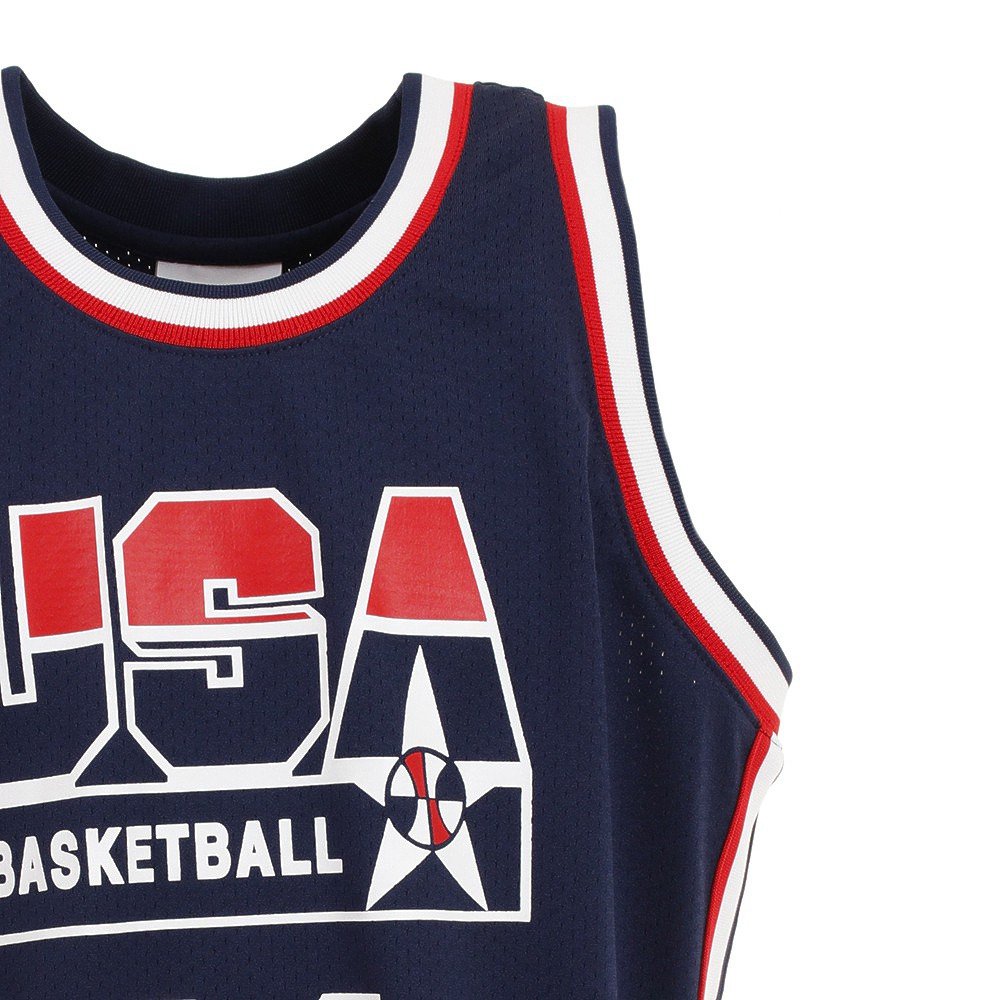 ミッチェルアンドネス（Mitchell&Ness）（メンズ）バスケットボールウェア Authentic USA カール・マローン タンクトップ AJY4GS18416-USANAVY92KMA
