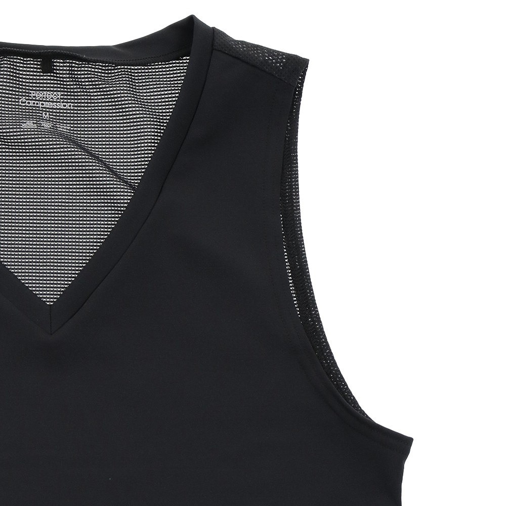PG（メンズ）バスケットボールウェア ドライプラス 抗菌 ストレッチMs Vネックノースリーブ 751PG1ES4563BLK