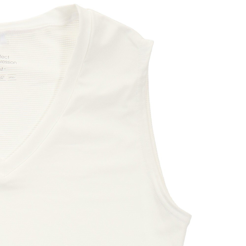 PG（レディース）バスケットボールウェア ドライプラス 抗菌 ストレッチLs Vネックノースリーブ 751PG1ES4564WHT