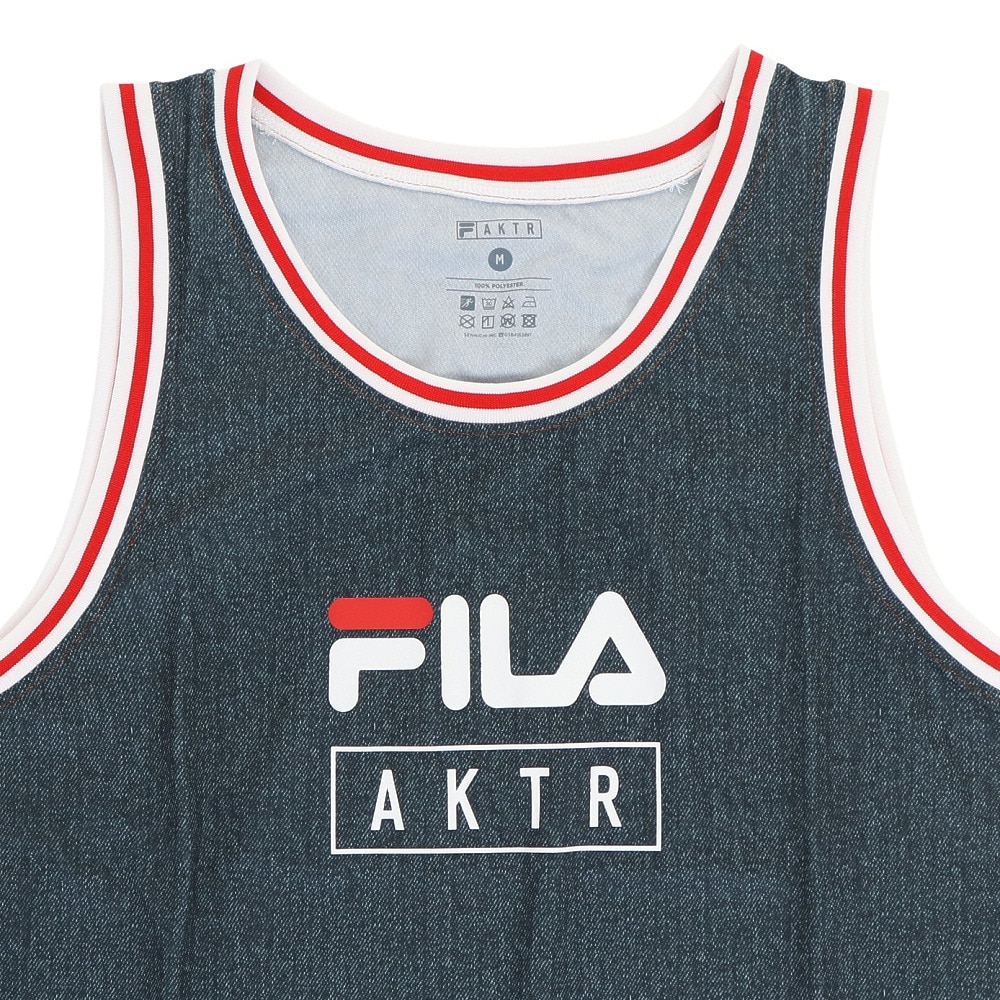 アクター（AKTR）（メンズ）バスケットボールウェア FILA タンクトップ 122-048001 NV 速乾