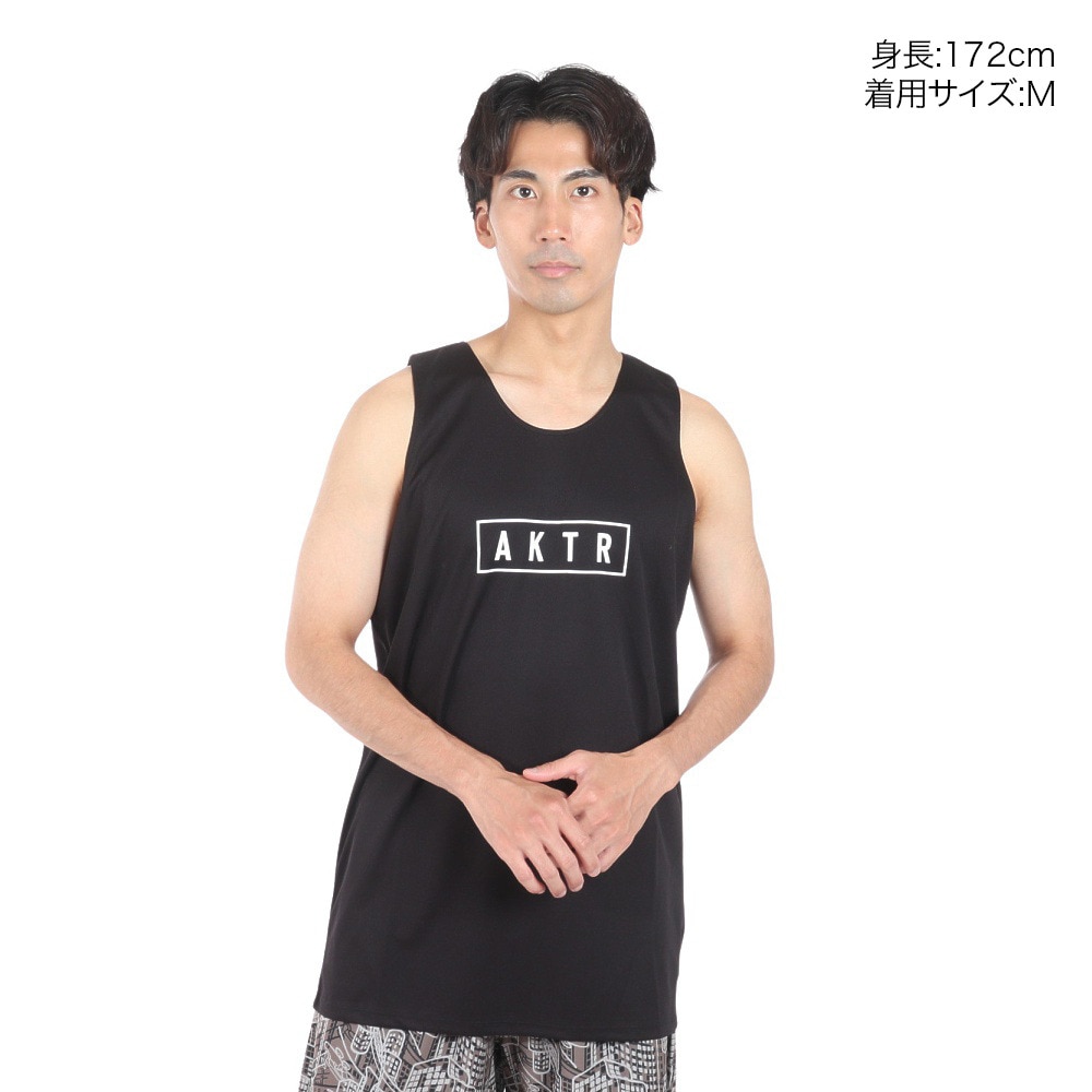 アクター（AKTR）（メンズ）バスケットボールウェア ベーシックロゴ タンクトップ 522-011001 BK 速乾