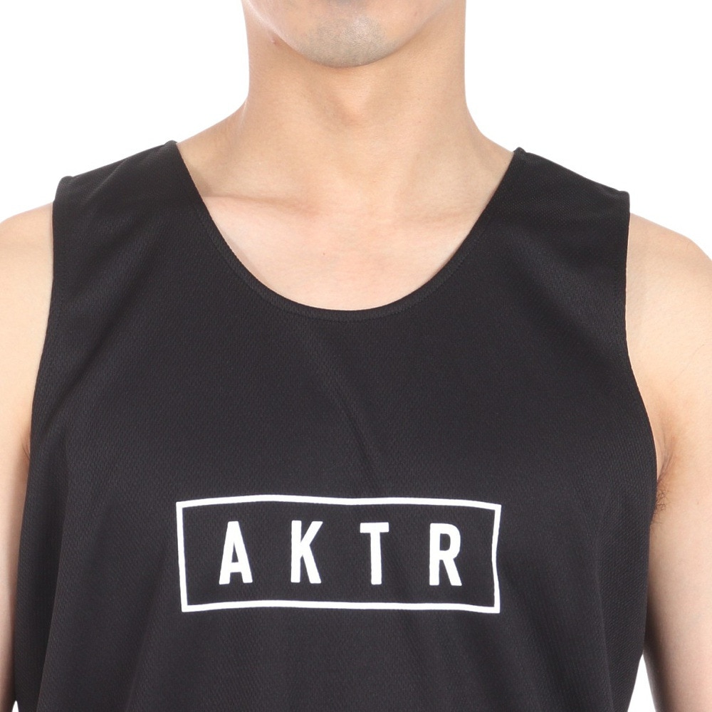 アクター（AKTR）（メンズ）バスケットボールウェア ベーシックロゴ タンクトップ 522-011001 BK 速乾