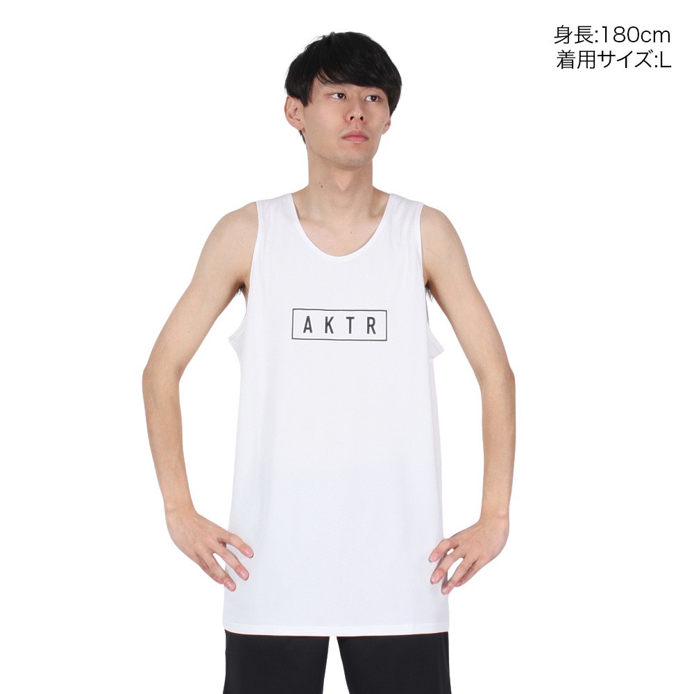 アクター（AKTR） バスケットボールウェア ベーシックロゴ タンクトップ 522-012001 WH 速乾
