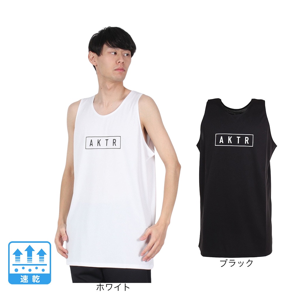 アクター（AKTR）（メンズ）バスケットボールウェア ベーシックロゴ タンクトップ 522-011001 BK 速乾