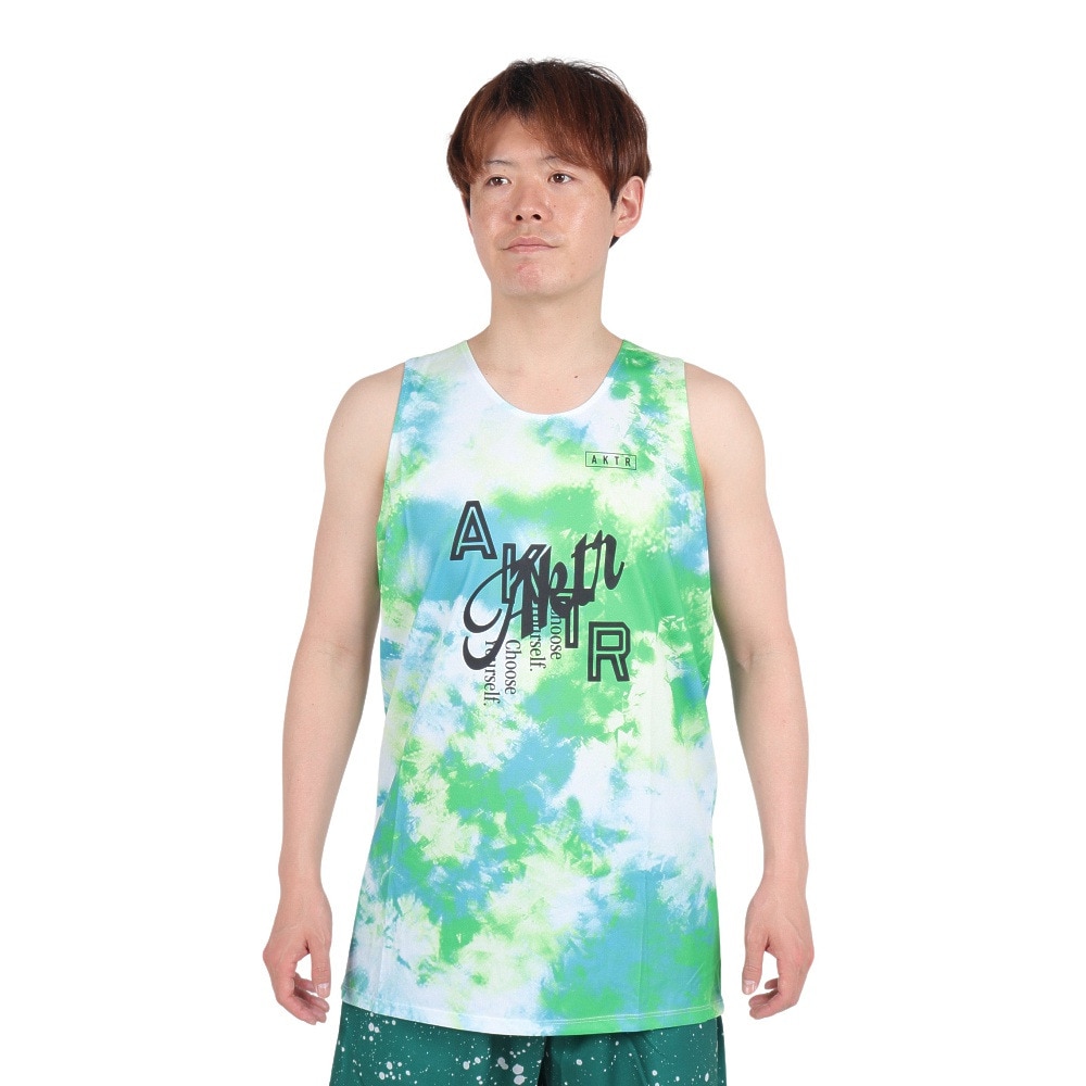 アクター（AKTR）（メンズ）バスケットボールウェア MIXTURE TIEDYE タンク 123-001001 WH 速乾