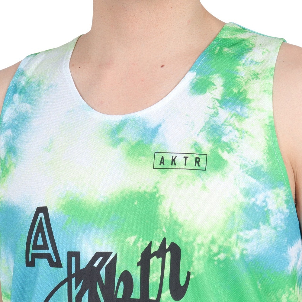 アクター（AKTR）（メンズ）バスケットボールウェア MIXTURE TIEDYE タンク 123-001001 WH 速乾