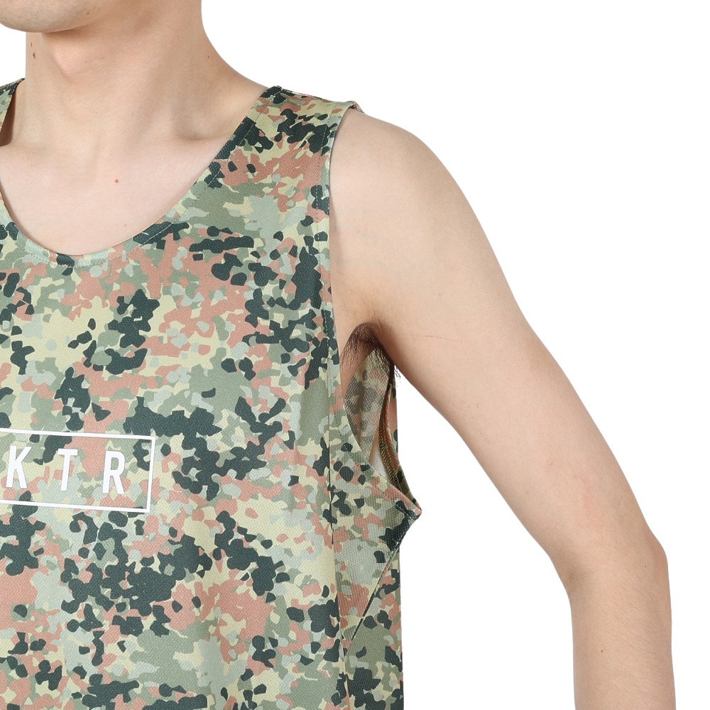 アクター（AKTR）（メンズ、レディース）バスケットボールウェア FLECKTARN CAMO タンクトップ 123-010001 OL 速乾
