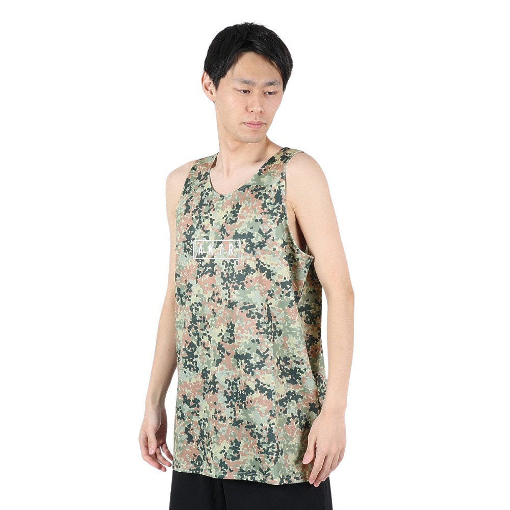 アクター（AKTR）（メンズ、レディース）バスケットボールウェア FLECKTARN CAMO タンクトップ 123-010001 OL 速乾