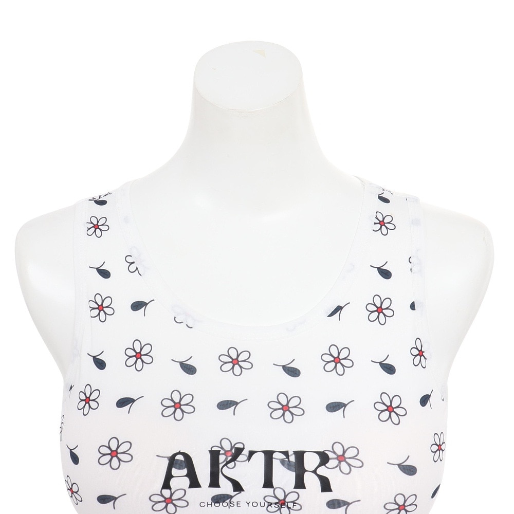 アクター（AKTR）（レディース）バスケットボールウェア GLOW クロップトップ 123-046001 WH 速乾