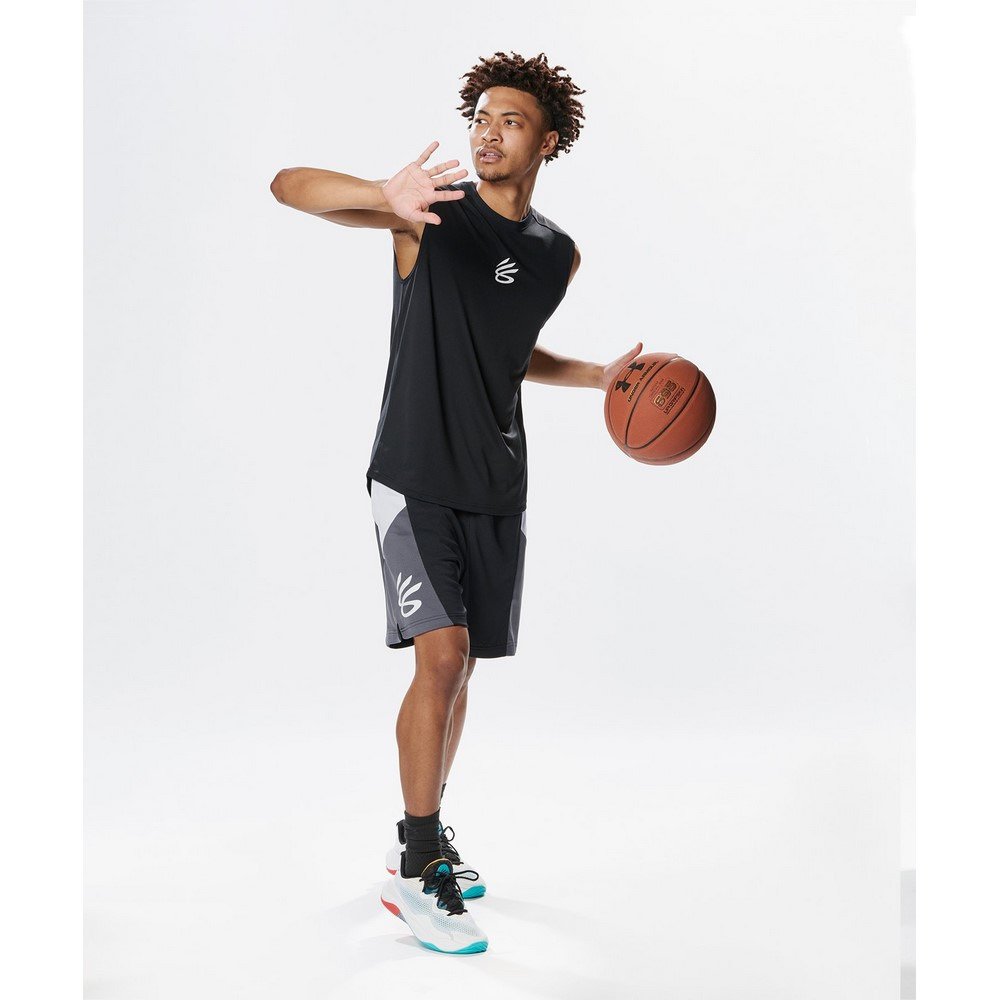 アンダーアーマー（UNDER ARMOUR）（メンズ）バスケットボールウェア カリー テック ロゴ スリーブレスシャツ 1384721 001 速乾