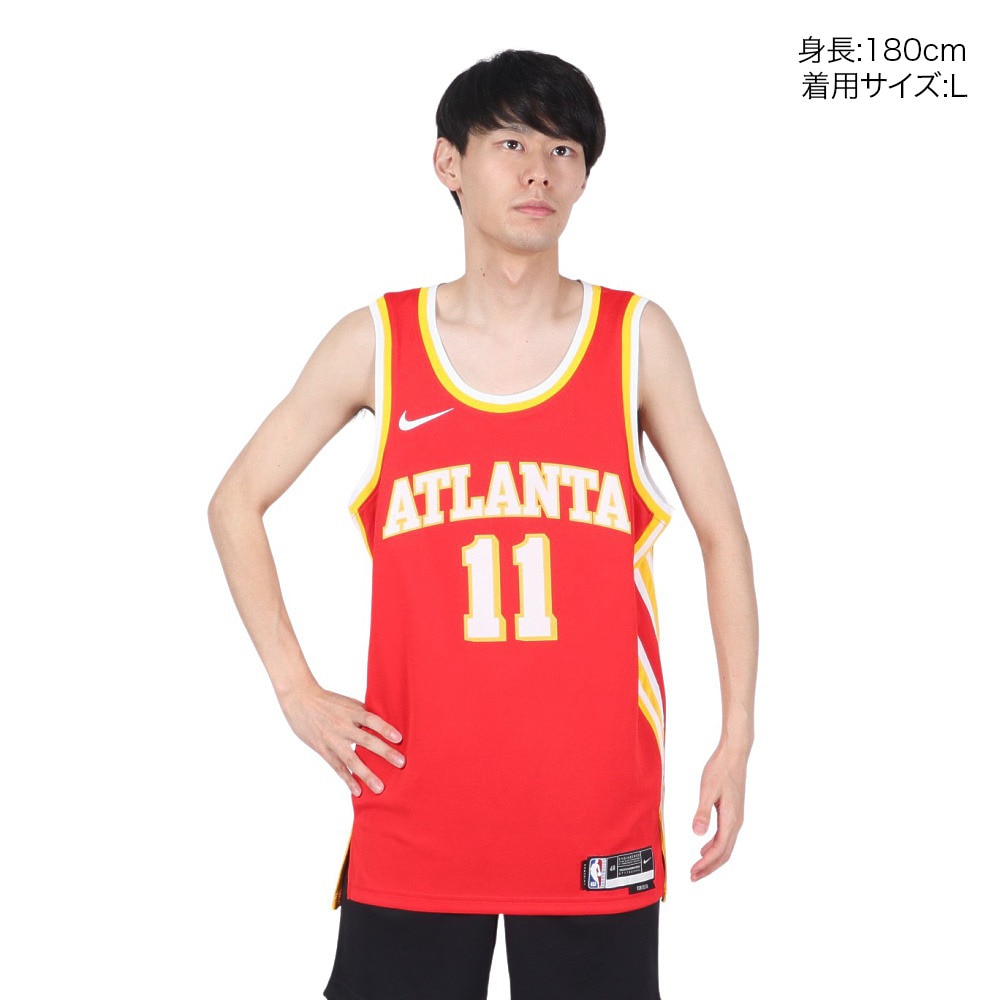 ナイキ（NIKE）（メンズ、レディース）バスケットボールウェア アトランタ ホークス アイコン エディション 2022/23 NBA タンクトップ DN1995-657 速乾
