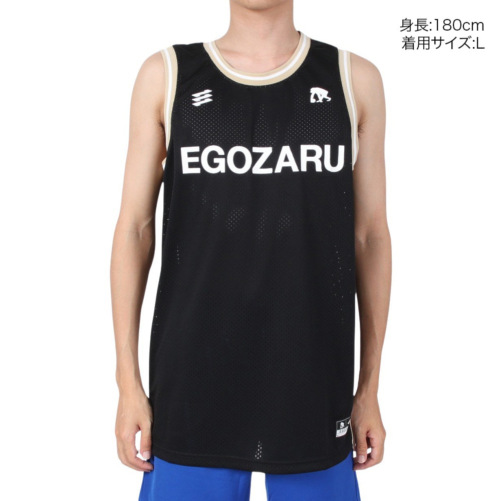 エゴザル（EGOZARU）（メンズ）バスケットボールウェア オールドスクール メッシュタンクトップ EZTT-S2402-012 速乾
