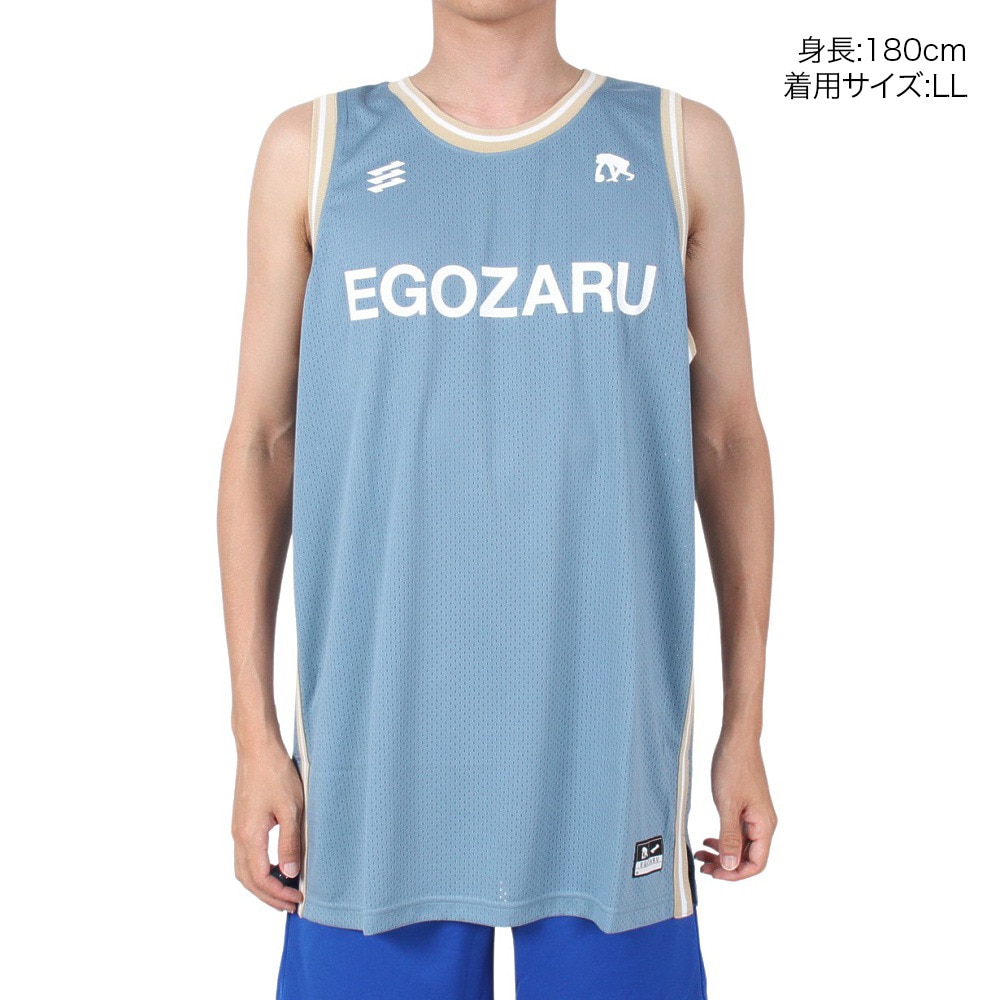 エゴザル（EGOZARU）（メンズ）バスケットボールウェア オールドスクール メッシュタンクトップ EZTT-S2402-227 速乾