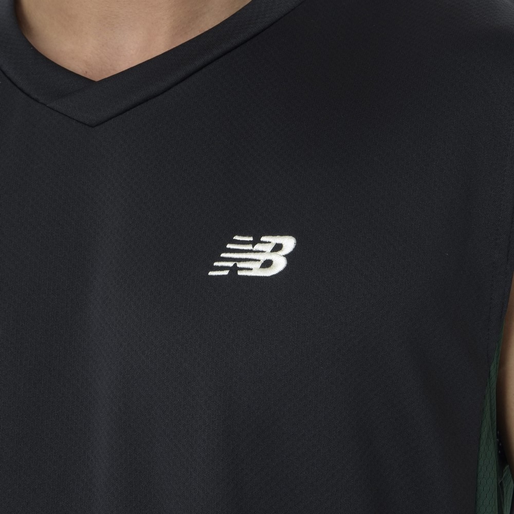 ニューバランス（new balance）（メンズ）バスケットボールウェア ディンプルメッシュ スリーブレス AMT45074BK 速乾