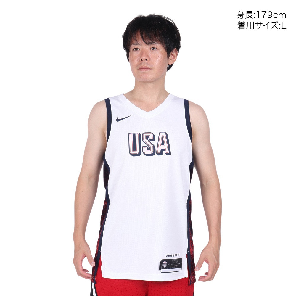 ナイキ（NIKE）（メンズ）バスケットボールウェア USA リミテッドホーム ジャージ FV5517-100