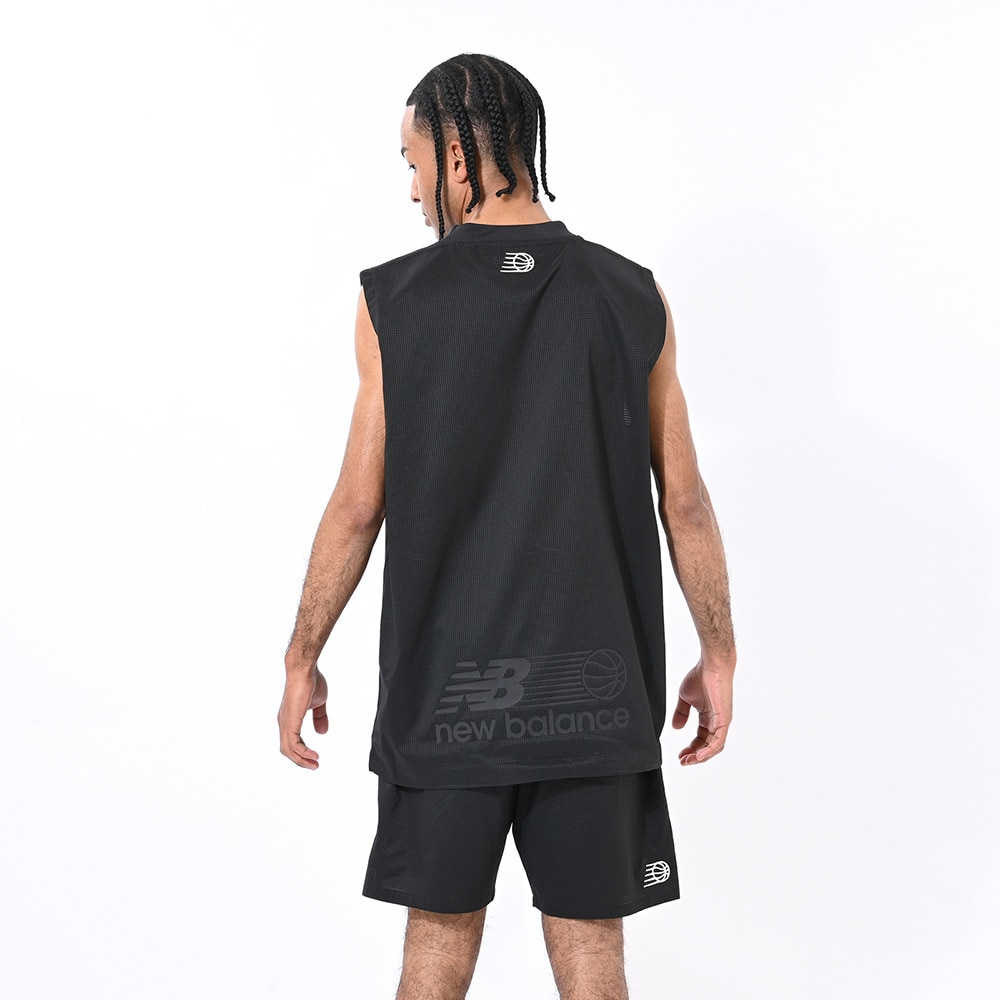 ニューバランス（new balance）（メンズ）【新商品】 バスケットボールウェア ウーブンメッシュタンクトップ AMT55098BK