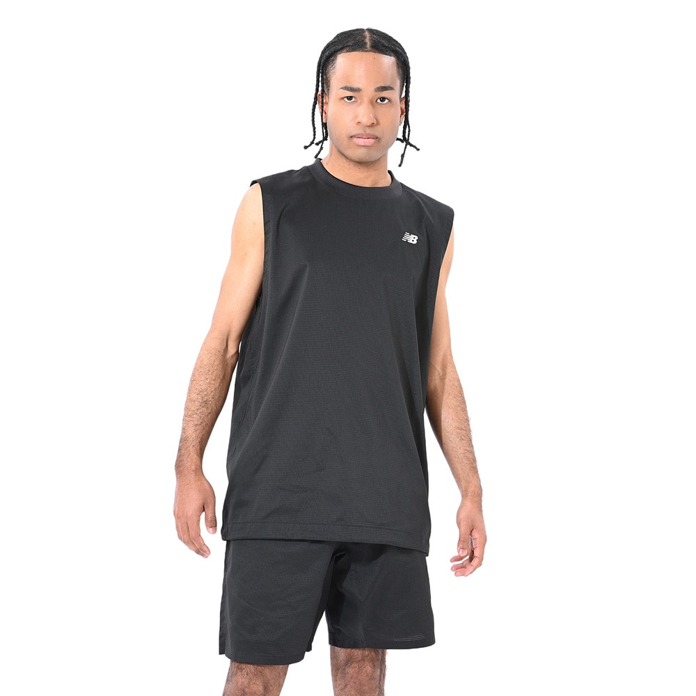 ニューバランス（new balance）（メンズ）【新商品】 バスケットボールウェア ウーブンメッシュタンクトップ AMT55098BK