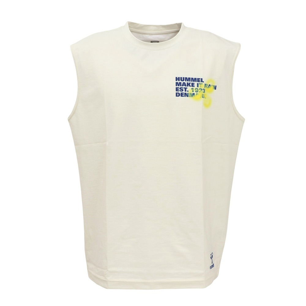 (メンズ)【新商品】 スポーツウェア コットンライク ノースリーブ Tシャツ 袖なし ホワイト ドライ HAPB5120XB-11