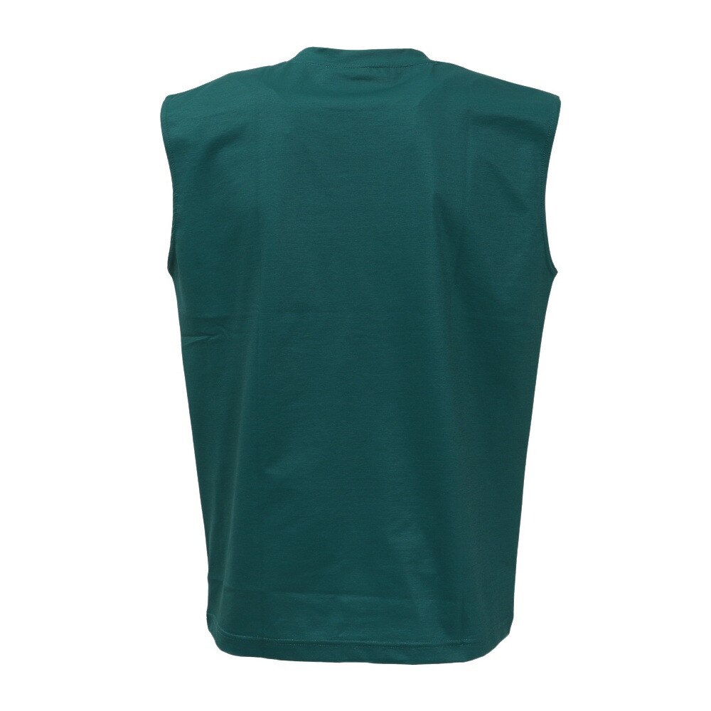 ヒュンメル（hummel）（メンズ）【新商品】 スポーツウェア コットンライク ノースリーブ Tシャツ 袖なし グリーン ドライ HAPB5120XB-563