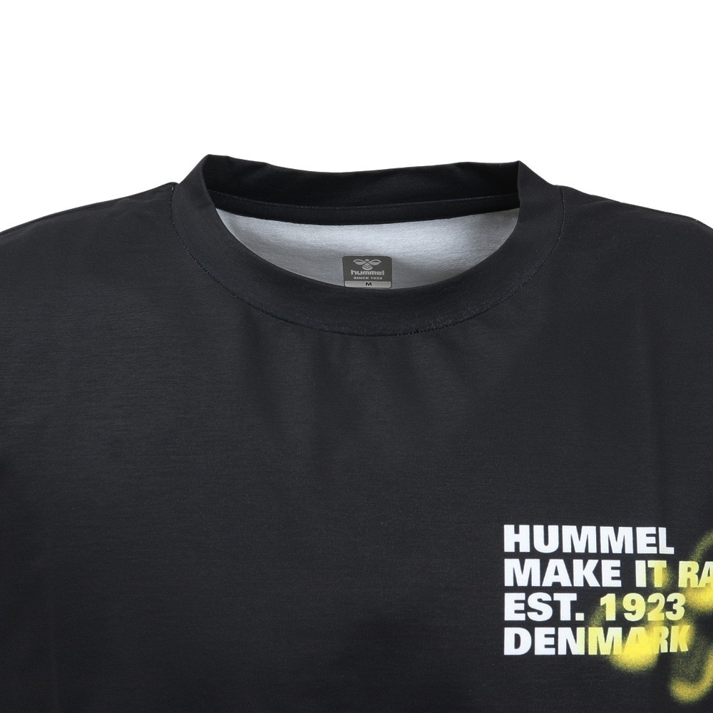 ヒュンメル（hummel）（メンズ）【新商品】 スポーツウェア コットンライク ノースリーブ Tシャツ 袖なし ブラック ドライ XB HAPB5120XB-90