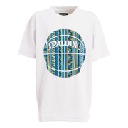 スポルディング（SPALDING）（キッズ）バスケットボールウェア ジュニア Tシャツ アフリカントライバルボール SJT22057WH
