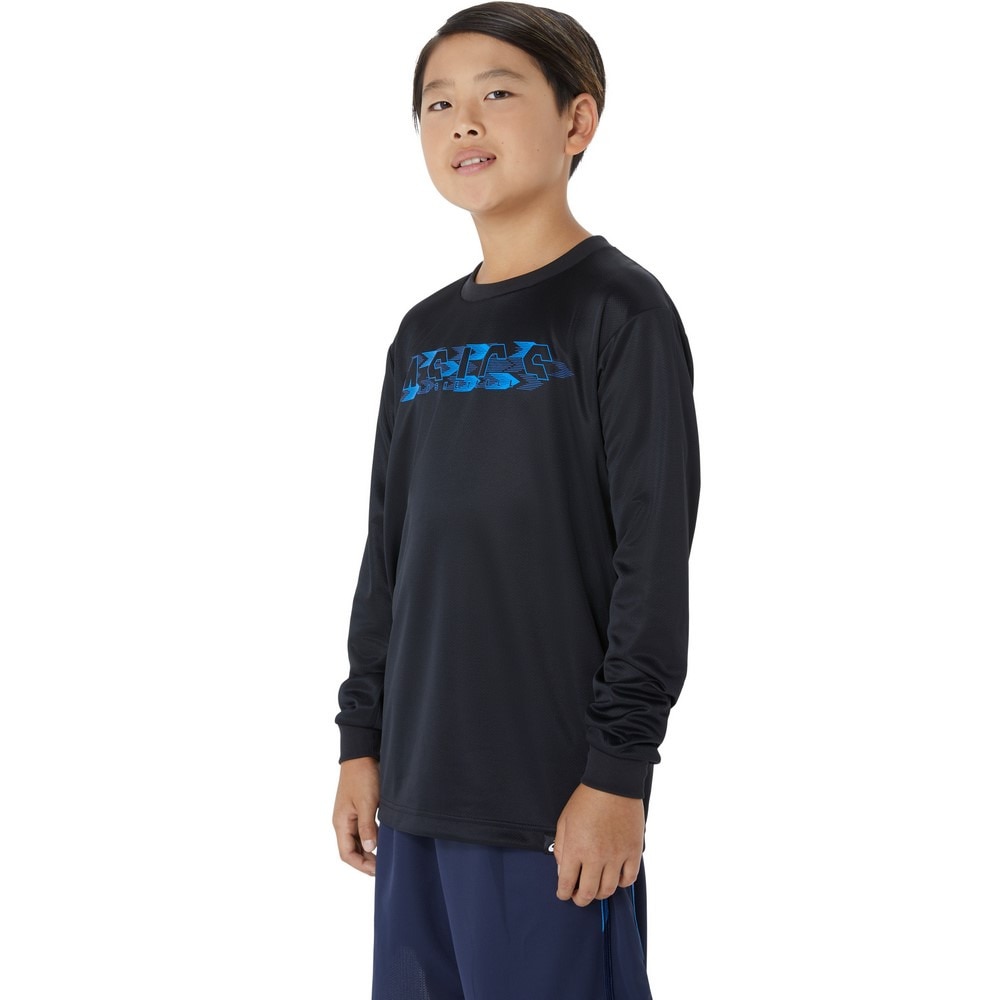 アシックス（ASICS）（キッズ）バスケットボールウェア ジュニア 長袖シャツ フロントプリントロゴ 2064A085.001