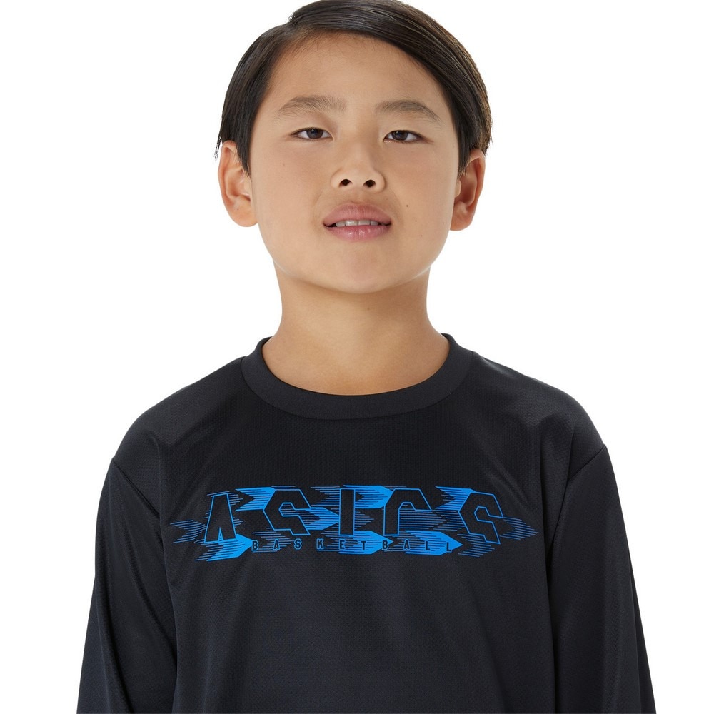 アシックス（ASICS）（キッズ）バスケットボールウェア ジュニア 長袖シャツ フロントプリントロゴ 2064A085.001