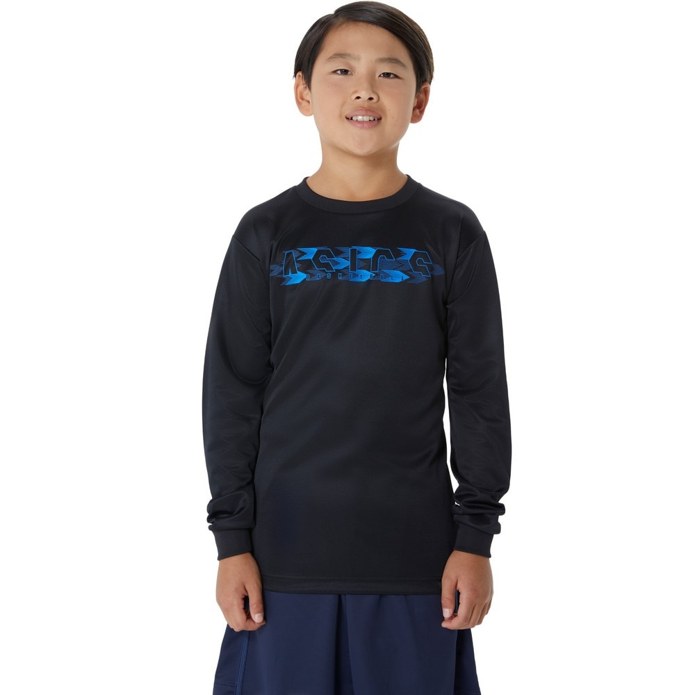 アシックス（ASICS）（キッズ）バスケットボールウェア ジュニア 長袖シャツ フロントプリントロゴ 2064A085.001