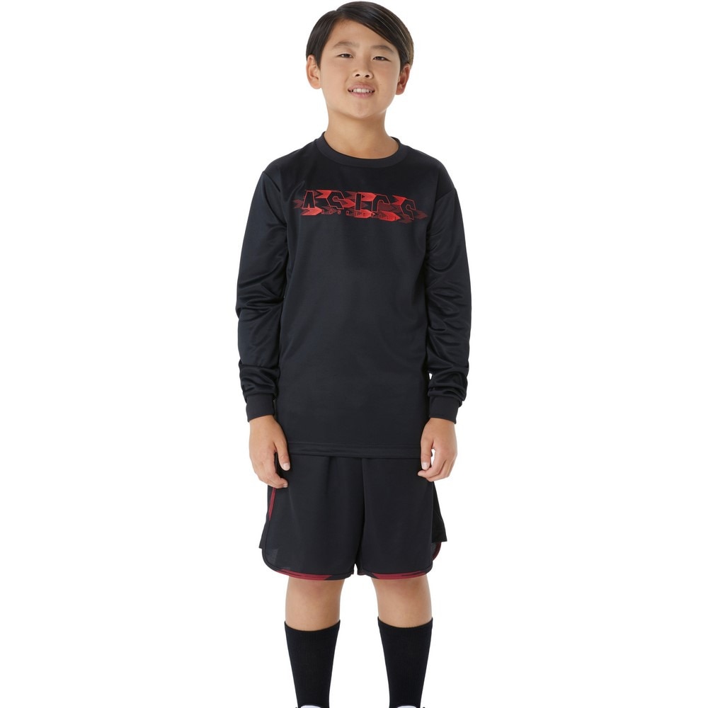 アシックス（ASICS）（キッズ）バスケットボールウェア ジュニア 長袖シャツ フロントプリントロゴ 2064A085.002
