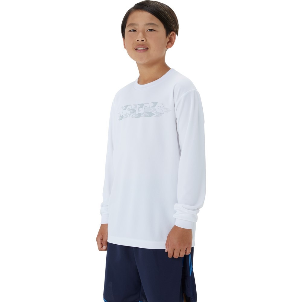 アシックス（ASICS）（キッズ）バスケットボールウェア ジュニア 長袖シャツ フロントプリントロゴ 2064A085.100