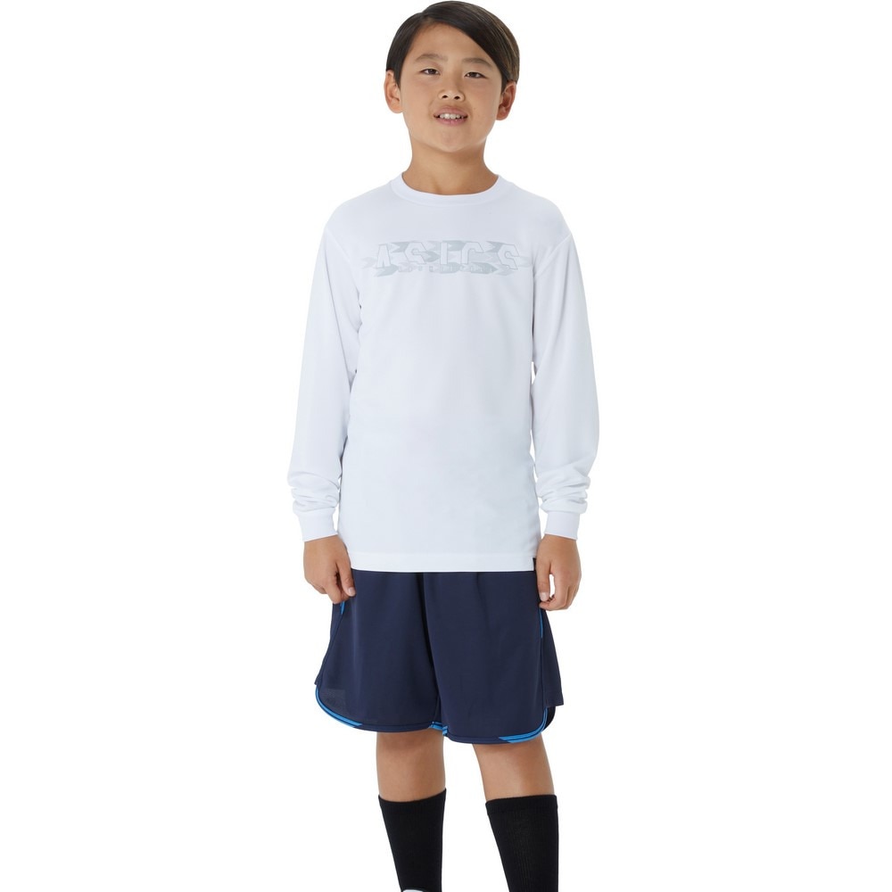 アシックス（ASICS）（キッズ）バスケットボールウェア ジュニア 長袖シャツ フロントプリントロゴ 2064A085.100
