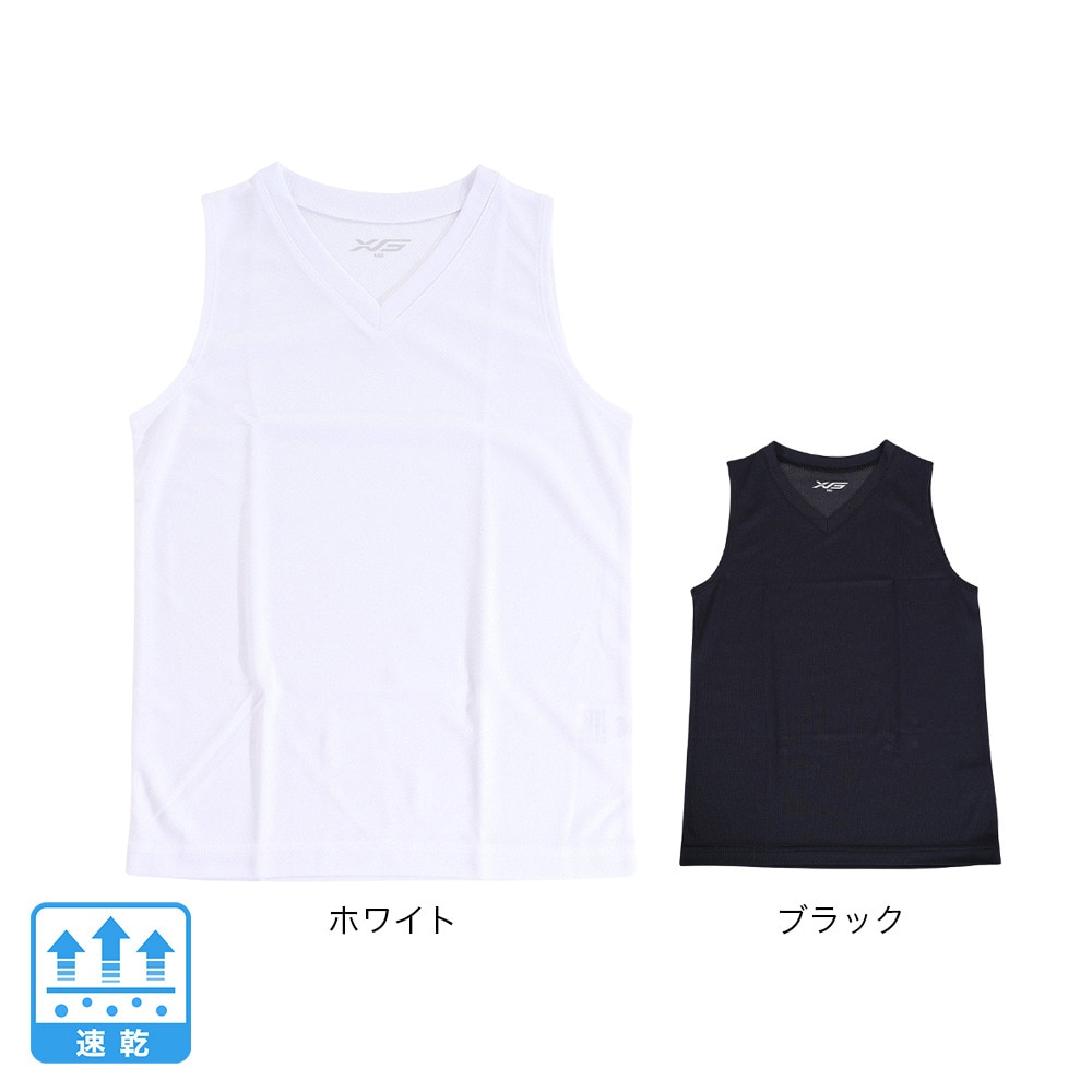 エックスティーエス（XTS）（キッズ）バスケットボールウェア ジュニア ノースリーブインナー 751G2TF7165 WHT. 速乾