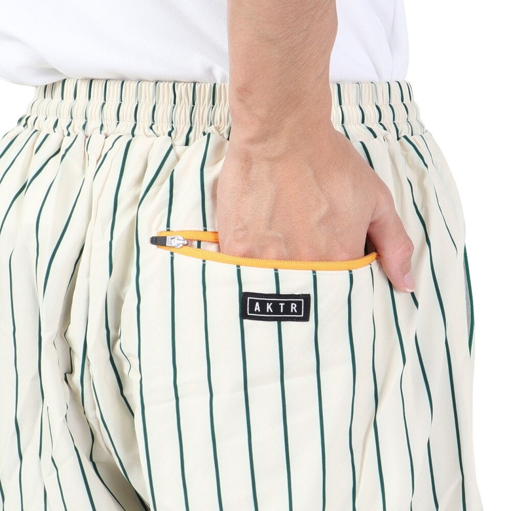 アクター（AKTR）（メンズ）バスケットボールウェア RETRO-CHIC PIPING ストライプ ショーツ 123-038002 CR 速乾