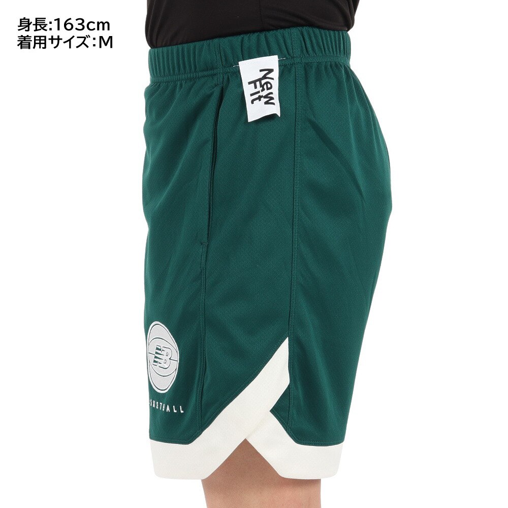 ニューバランス（new balance）（メンズ）バスパン バスケットボールウェア ディンプルメッシュ ラインショーツ AMS35065NWG 速乾