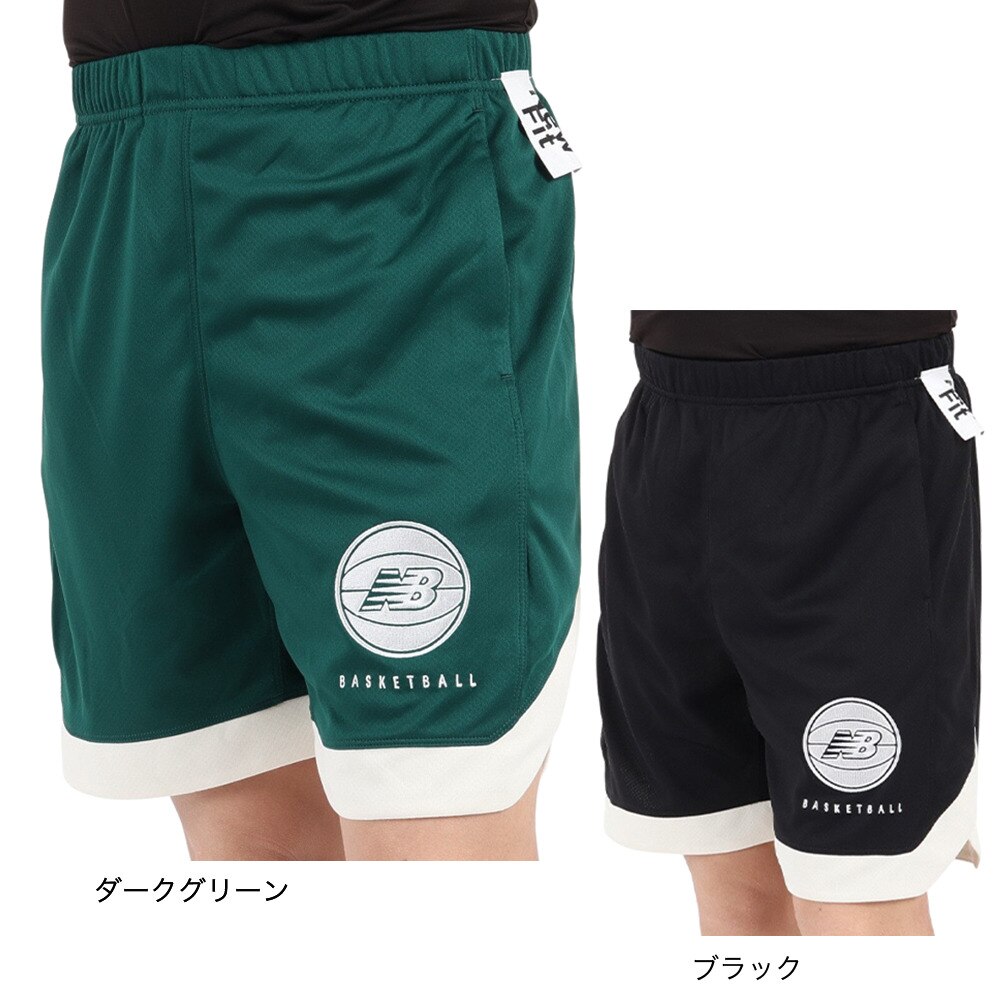 ニューバランス（new balance）（メンズ）バスパン バスケットボールウェア ディンプルメッシュ ラインショーツ AMS35065BK