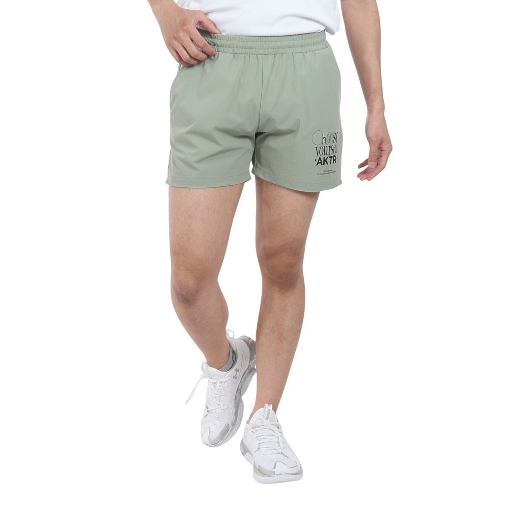 アクター（AKTR）（メンズ）バスケットボールウェア FEEL FREE WOVEN ショーツ 124-042002 GR