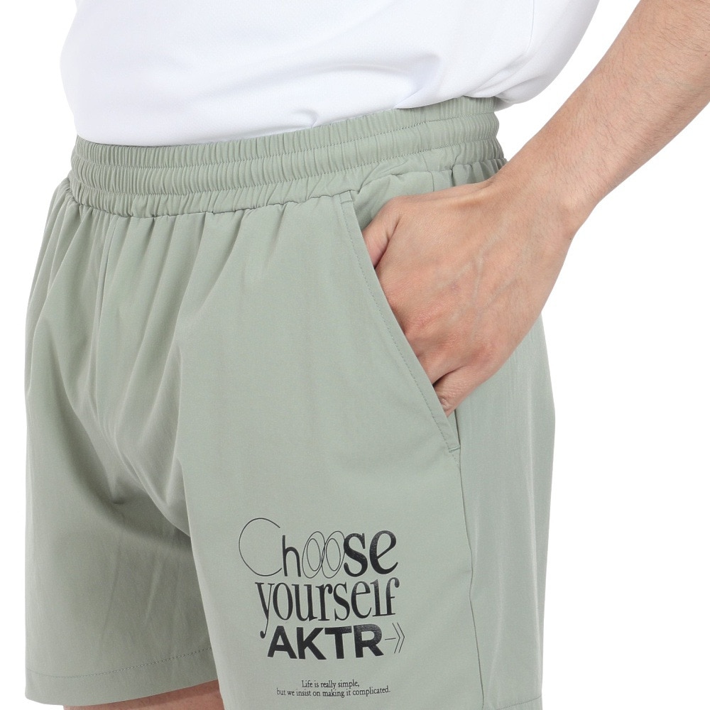アクター（AKTR）（メンズ）バスケットボールウェア FEEL FREE WOVEN ショーツ 124-042002 GR