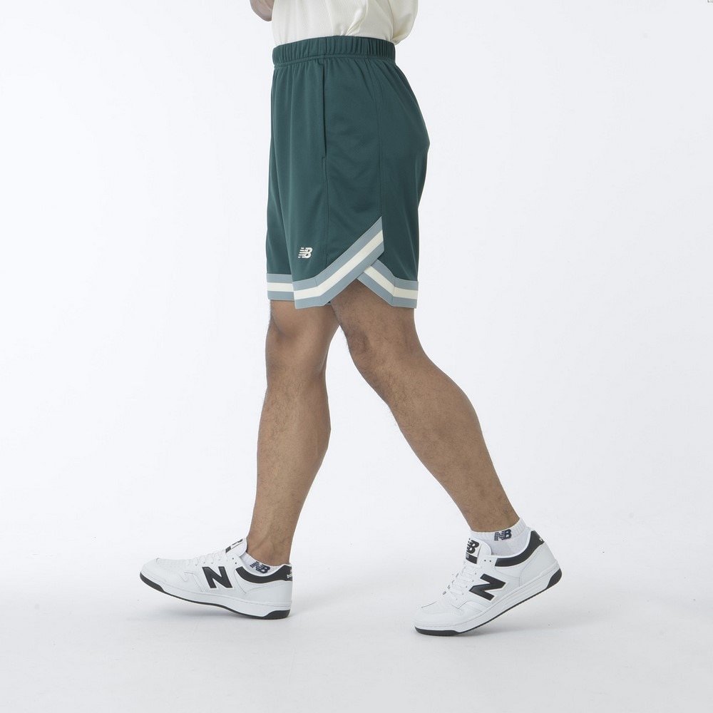 ニューバランス（new balance）（メンズ）バスケットボールウェア リブラインショーツ AMS45077NWG 速乾