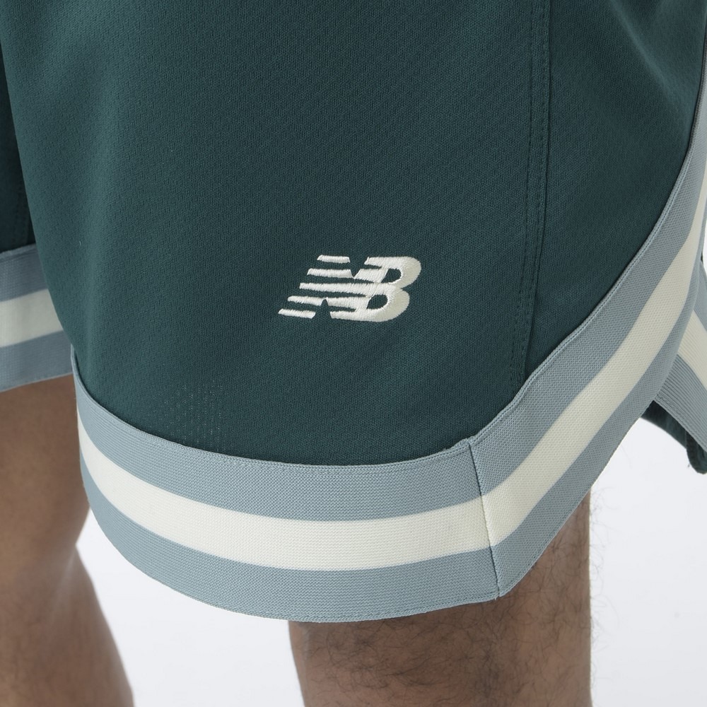 ニューバランス（new balance）（メンズ）バスケットボールウェア リブラインショーツ AMS45077NWG 速乾