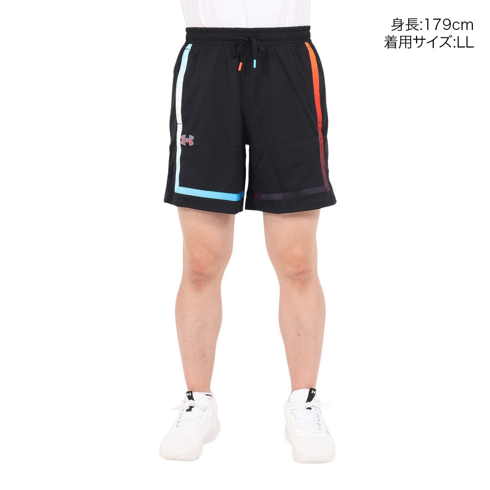 アンダーアーマー（UNDER ARMOUR）（メンズ）バスケットボールウェア ベースライン ファイア アンド アイス メッシュショーツ 1387608 001