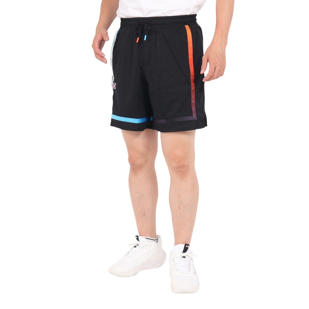 アンダーアーマー（UNDER ARMOUR）（メンズ）バスケットボールウェア ベースライン ファイア アンド アイス メッシュショーツ 1387608 001