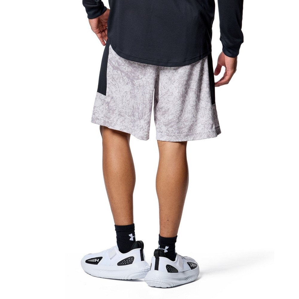 アンダーアーマー（UNDER ARMOUR）（メンズ）バスケットボールウェア ベースライン プリント ショーツ 1388348 015
