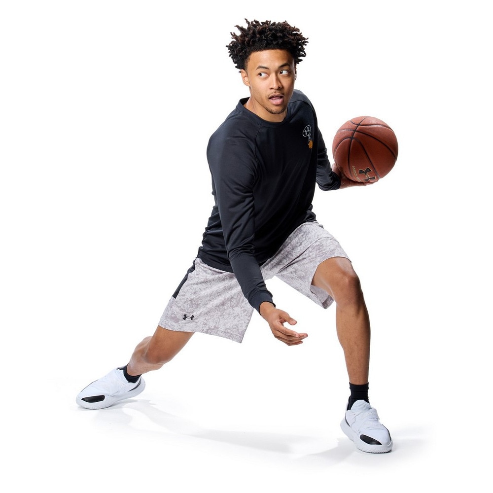 アンダーアーマー（UNDER ARMOUR）（メンズ）バスケットボールウェア ベースライン プリント ショーツ 1388348 015