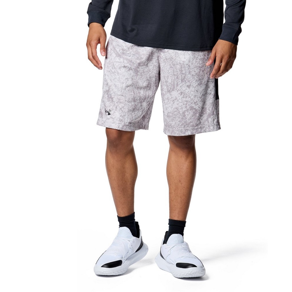アンダーアーマー（UNDER ARMOUR）（メンズ）バスケットボールウェア ベースライン プリント ショーツ 1388348 015