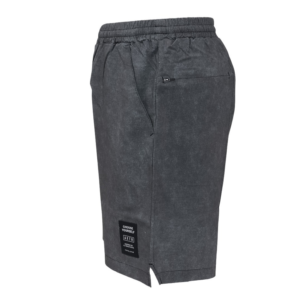 アクター（AKTR）（メンズ、レディース）バスケットボールウェア MOCK GARMENT DYED ACTIVE ショートパンツ 224-003002 BK