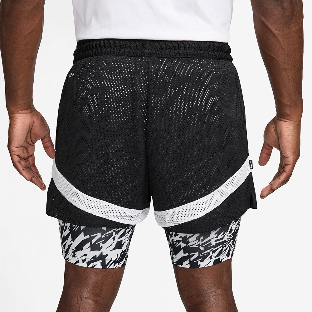 ナイキ（NIKE）（メンズ）バスケットボールウェア アイコン Dri-FIT 4インチ 2-in-1 ショーツ インナー付き HJ3894-010