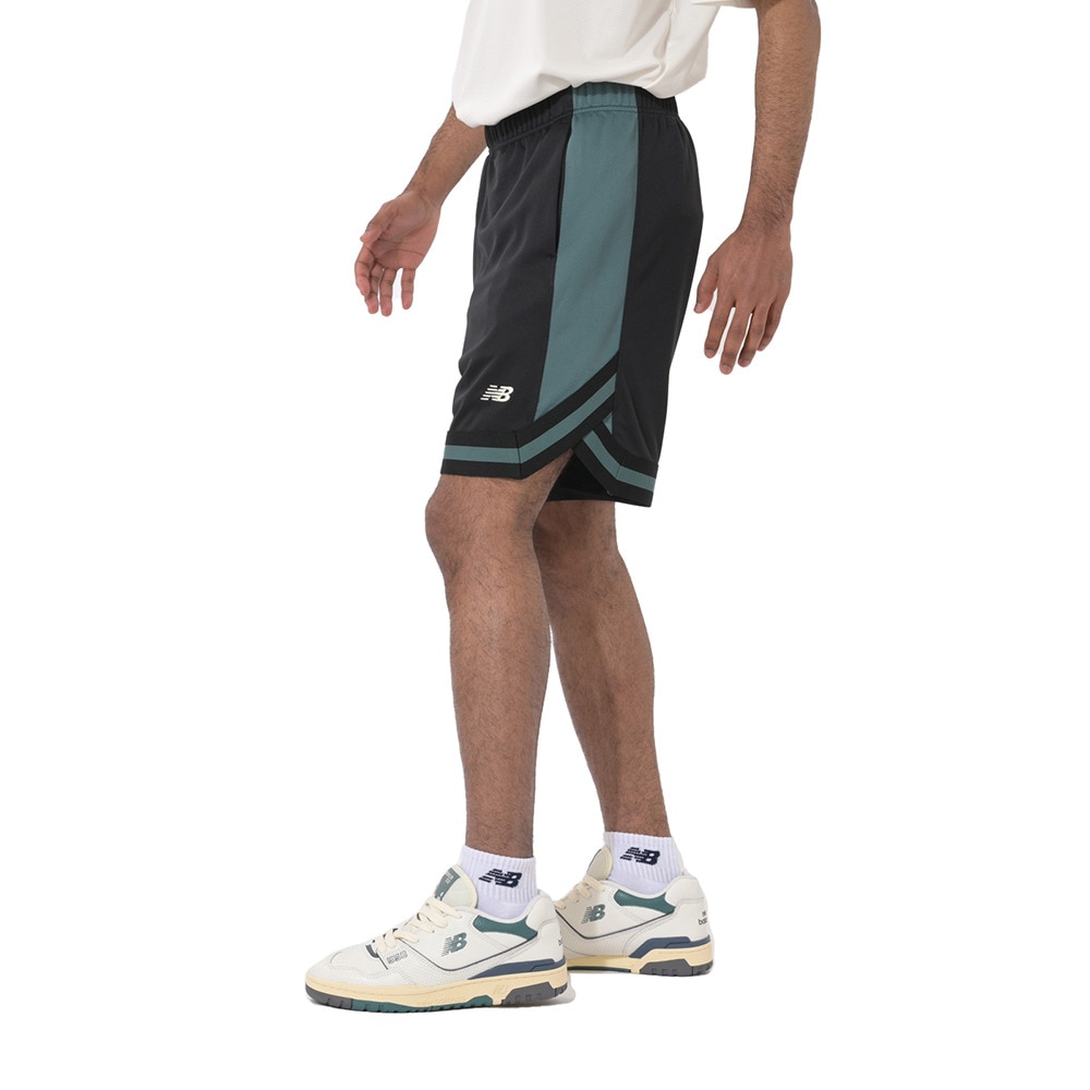 ニューバランス（new balance）（メンズ）【新商品】 バスケットボールウェア リブラインショーツ AMS45077BKG