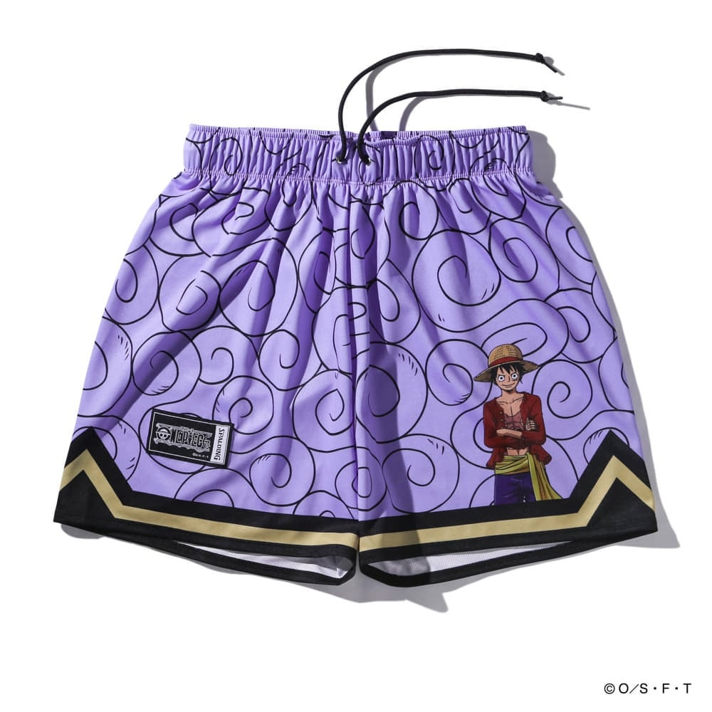スポルディング（SPALDING）（メンズ、レディース）バスケットボールウェア ジャージーショーツ ONE PIECEゴムゴムの実 SMP25107PPL