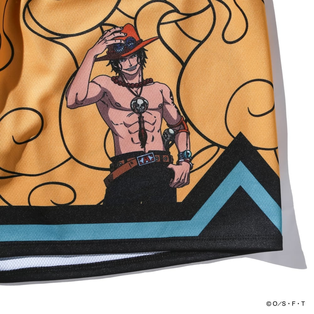 スポルディング（SPALDING）（メンズ、レディース）バスケットボールウェア ジャージーショーツ ONE PIECEメラメラの実 SMP25108POR